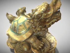 Feng Shui Dragon Turtle 2 3D Model