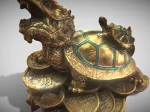 Feng Shui Dragon Turtle 2 3D Model