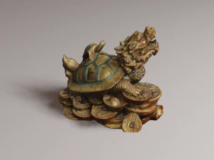 Feng Shui Dragon Turtle 2 3D Model