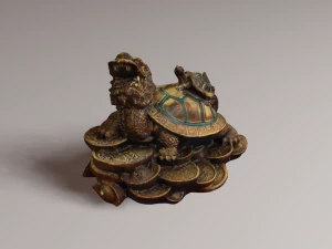 Feng Shui Dragon Turtle 2 3D Model
