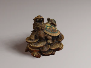 Feng Shui Dragon Turtle 2 3D Model