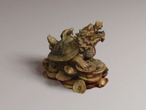 Feng Shui Dragon Turtle 2 3D Model
