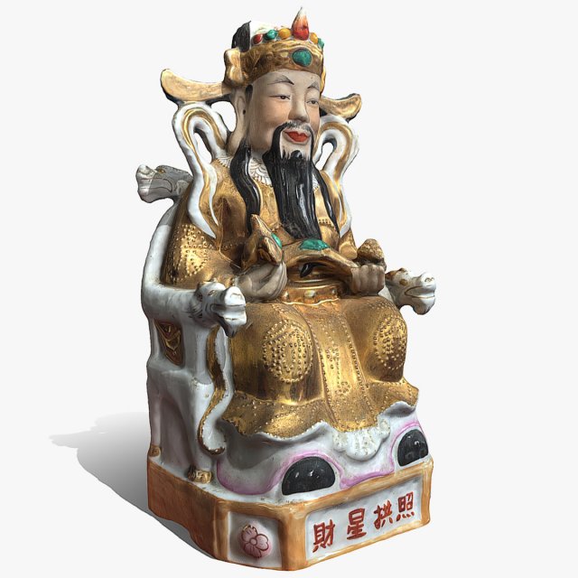 Chinese god 1 3D Модель .c4d .max .obj .3ds .fbx .stl .blend 