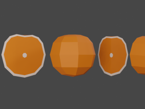 fruits low poly 3D मॉडल