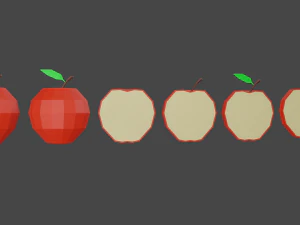 frutti basso poli Modello 3D