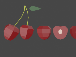 fruits low poly 3D मॉडल