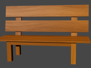 wooden furniture low poly pack Modelo 3D