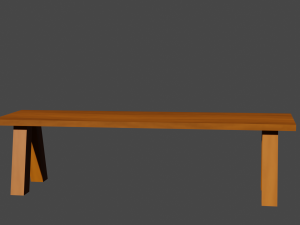 wooden furniture low poly pack Modelo 3D