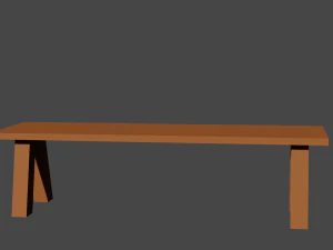 wooden furniture low poly pack 3D Model