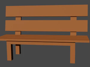 wooden furniture low poly pack 3D Model