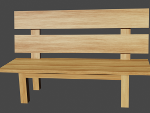 wooden furniture low poly pack Modelo 3D