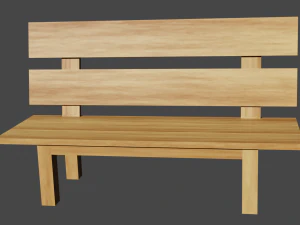wooden furniture low poly pack 3D Model
