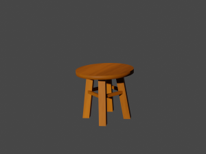 wooden furniture low poly pack Modelo 3D