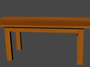 wooden furniture low poly pack Modelo 3D