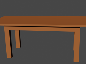 wooden furniture low poly pack Modelo 3D