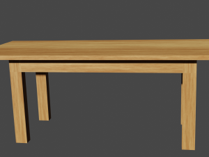 wooden furniture low poly pack Modelo 3D