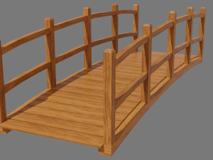 wooden bridge 3D Модель