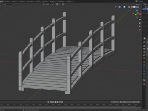 wooden bridge 3D Model