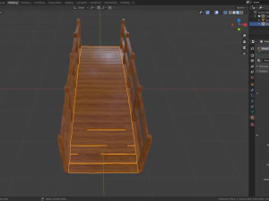 wooden bridge 3D Model