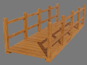 wooden bridge 3D Model