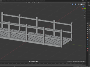 wooden bridge 3D मॉडल