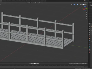 wooden bridge 3D Model