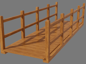 wooden bridge 3D मॉडल