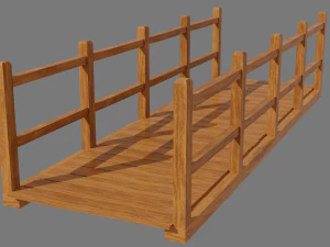 wooden bridge 3D Model