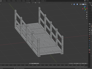 wooden bridge 3D मॉडल