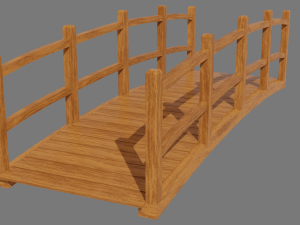 wooden bridge 3D मॉडल