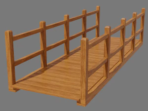 wooden bridge 3D Model