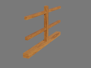 wooden bridge 3D मॉडल