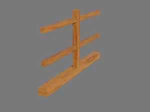 wooden bridge 3D Model