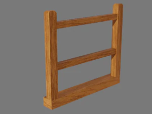 wooden bridge 3D Model