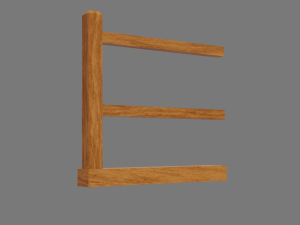 wooden bridge 3D मॉडल