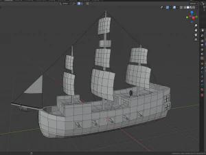 lowpoly ship 3D Model
