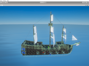 lowpoly ship Modello 3D