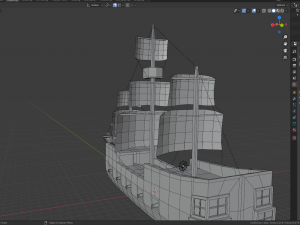 lowpoly ship Modello 3D