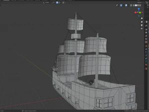 lowpoly ship 3D Model