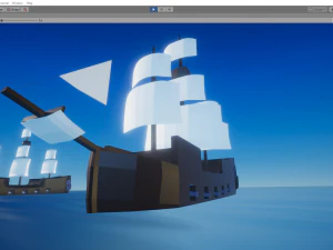 lowpoly ship 3D Model