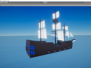 lowpoly ship Modello 3D