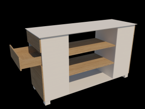 wooden desk 3D Model