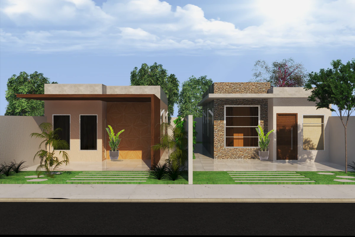 row houses model 3d 3D Model .c4d .max .obj .3ds .fbx .stl .blend