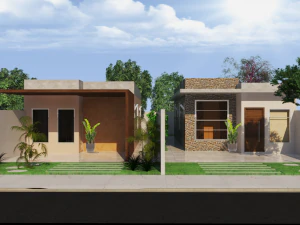 modello di case a schiera 3d Modello 3D