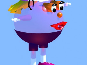 pink soap bubble Model 3D