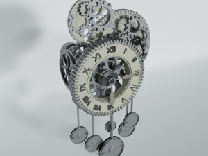 wall clock steampunk 3D Model
