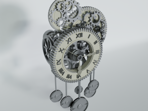 wall clock steampunk Model 3D