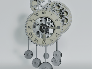 wall clock steampunk Modelo 3D