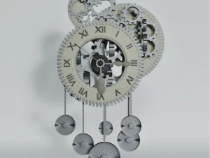 wall clock steampunk 3D Model