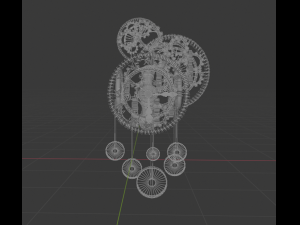 wall clock steampunk Modelo 3D